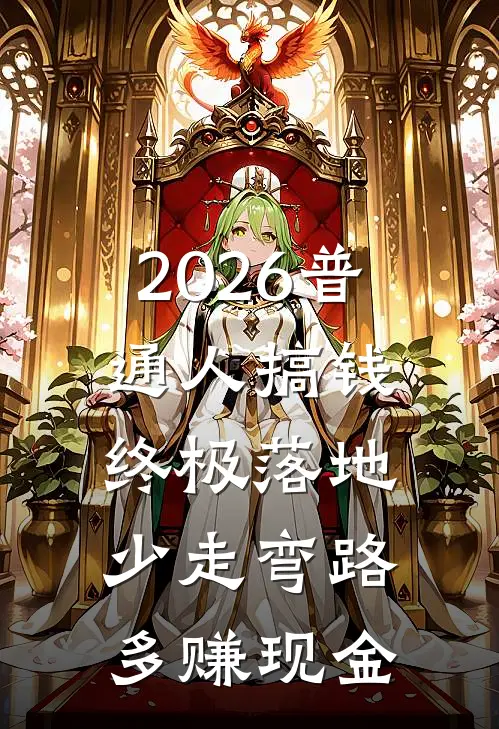 2026普通人搞钱终极落地：少走弯路、多赚现金